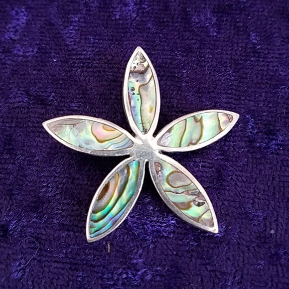 Sterling Silver and Abalone Star Pendant - Picture 1 of 2